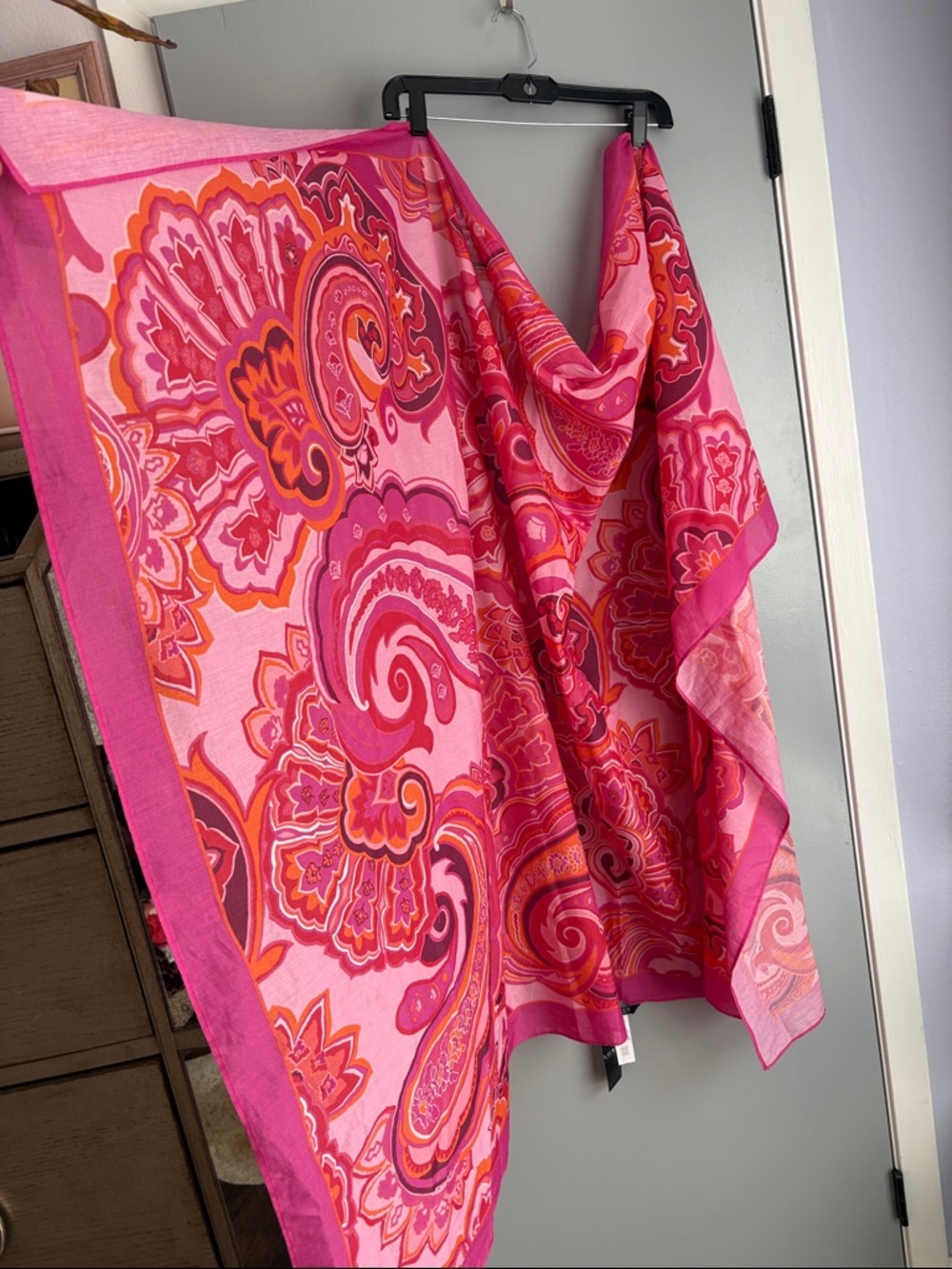 Ralph Lauren Pink & Orange Floral Paisley cover up